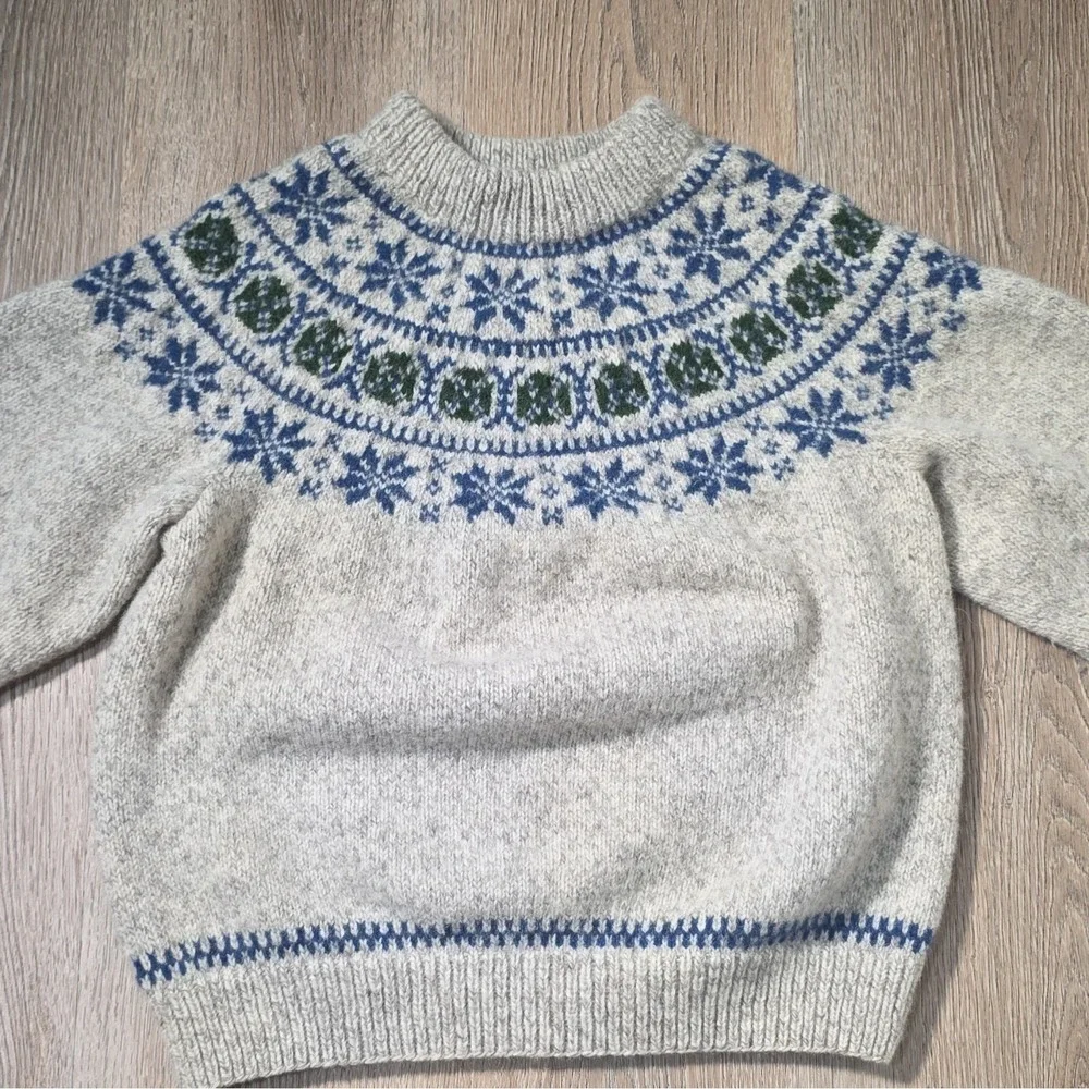 Vintage Danspin Wool Fair Isle Knit Pullover Sweater Crewneck Long Sleeve S